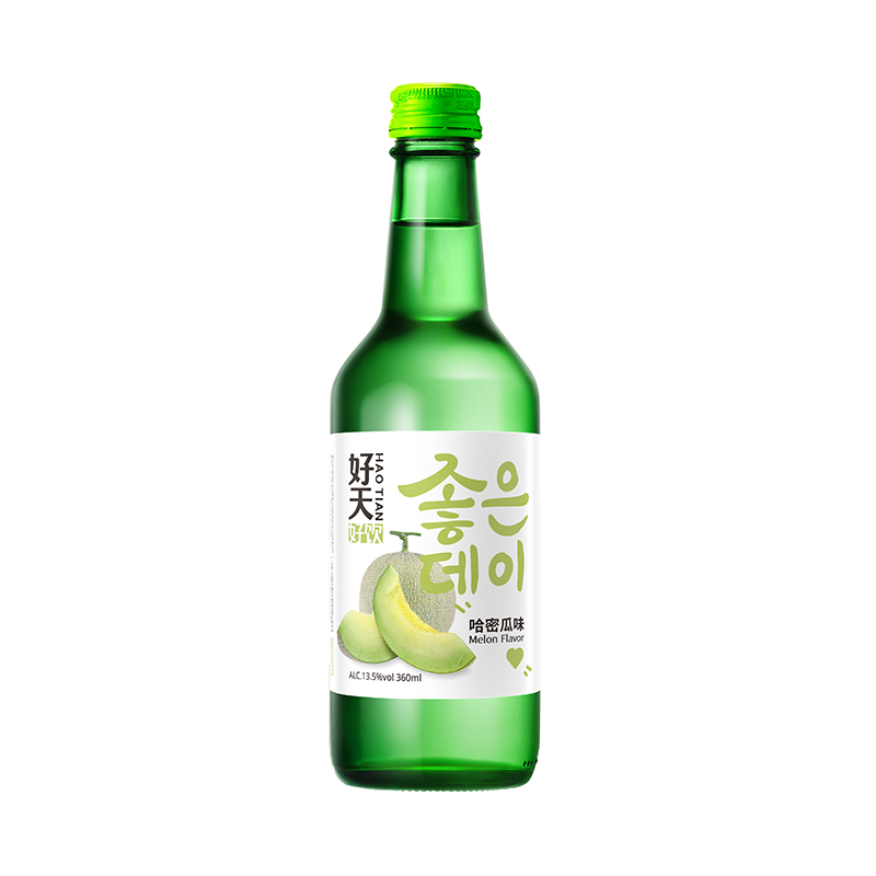 1瓶包邮韩国原装进口好天好饮烧酒哈密瓜清酒果味蒸馏酒360ml/瓶