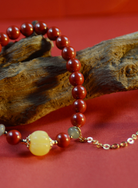 袅雪女士朱砂小清新手链