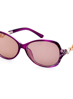 墨镜茶色圆框时尚风水晶眼镜