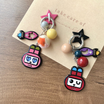 South Korea imports GRAIN de BEAUE cute robot mobile phone sticker pendant female delicate