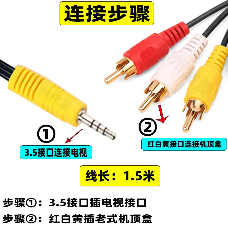 海信一分三音视频Av三合一输入线Vidda分量转接线海信云视界1.5米