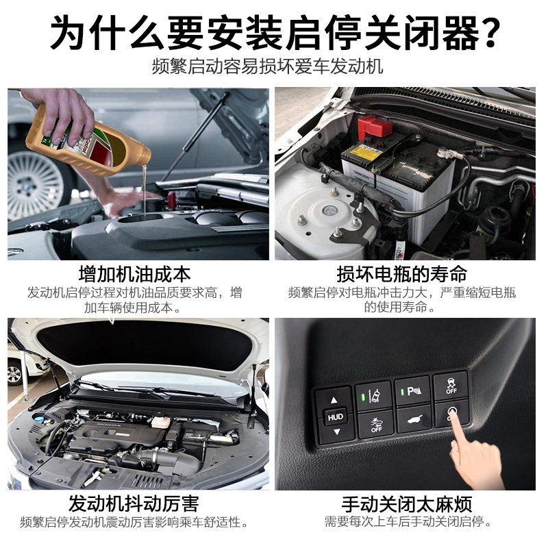 适用本田CRV缤智XRV冠道十代思域雅阁凌派皓影型格自动启停关闭器