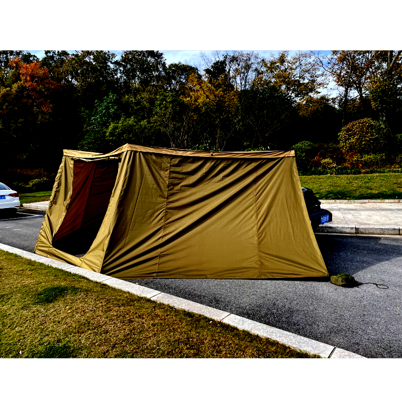 五角扇形布围户外车边防蚊纱网遮阳防雨棚天幕后尾布房旁侧边帐篷 - 图1