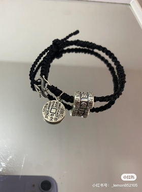 编织手绳s925银原创情侣