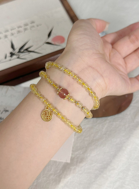 财运三圈本命年手串S925银