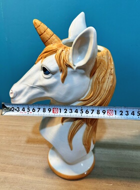 外贸样品欧式复古陶瓷独角兽摆件