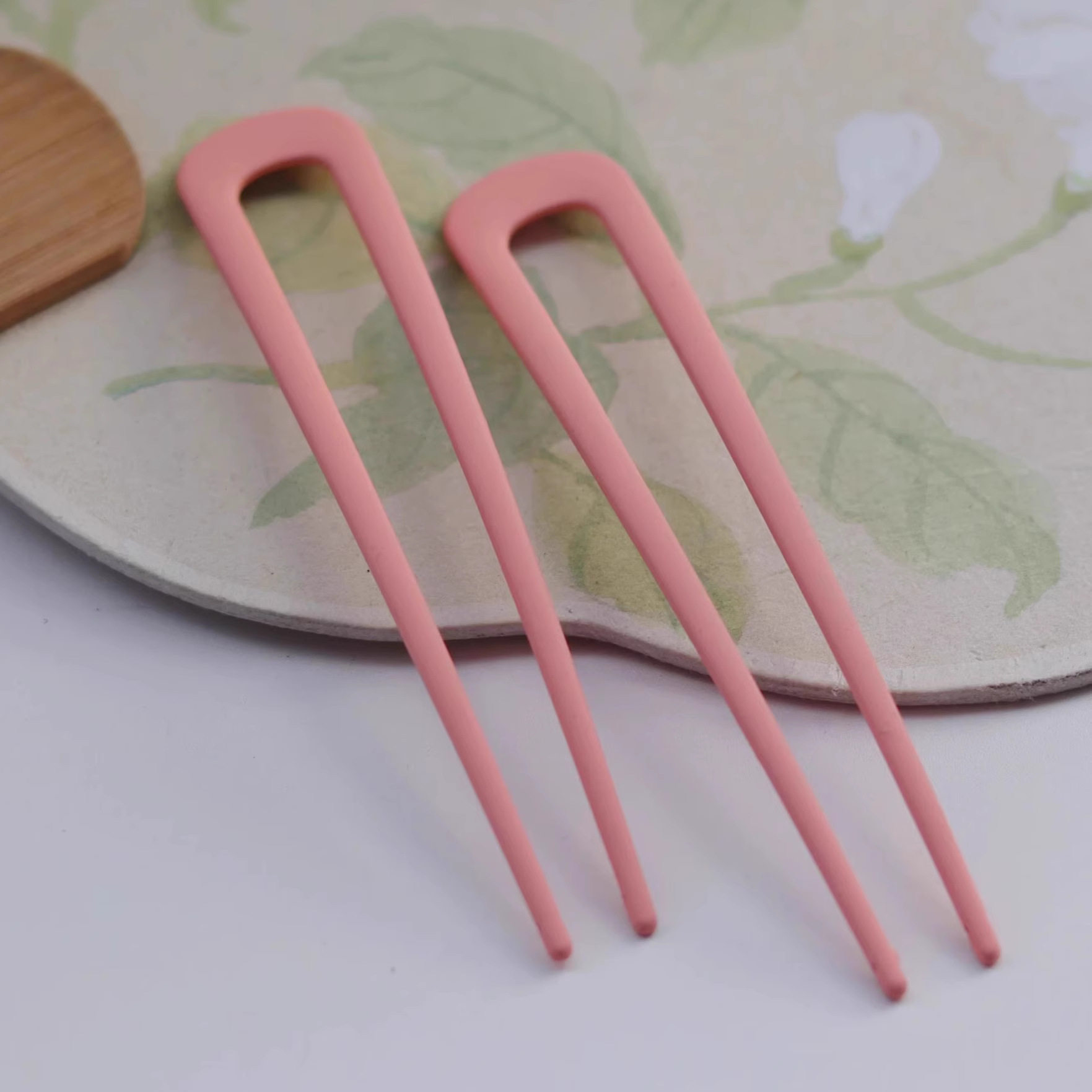 古风汉服小桃子绒花粉色发夹仙桃甜美古代配饰毛绒发夹流苏百搭,淘宝优惠券,粉丝福利购,淘宝优惠卷