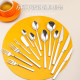 Square handle thickened 304 stainless steel knife and fork spoon tableware