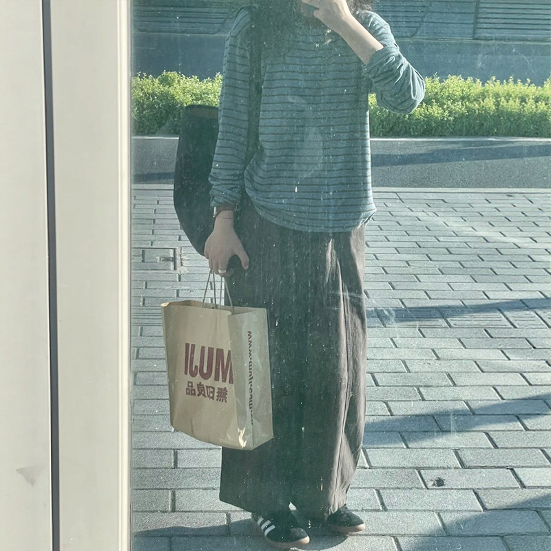 灰色九分阔腿气球裤子宽松bf慵懒风女秋季大码胖mm显瘦休闲弯刀裤,淘宝优惠券,粉丝福利购,淘宝优惠卷