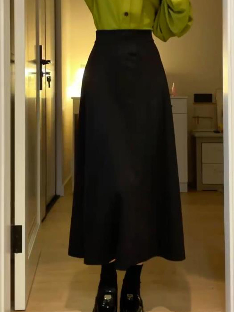 夏季西装半身裙长款女大码胖mm腿粗胯宽显瘦遮肉微胖黑色a字伞裙,淘宝优惠券,粉丝福利购,淘宝优惠卷