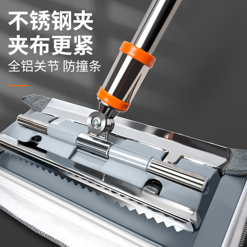 夹布平板拖把2025新款家用夹抹布一拖净懒人墩布拖布地板专用神器