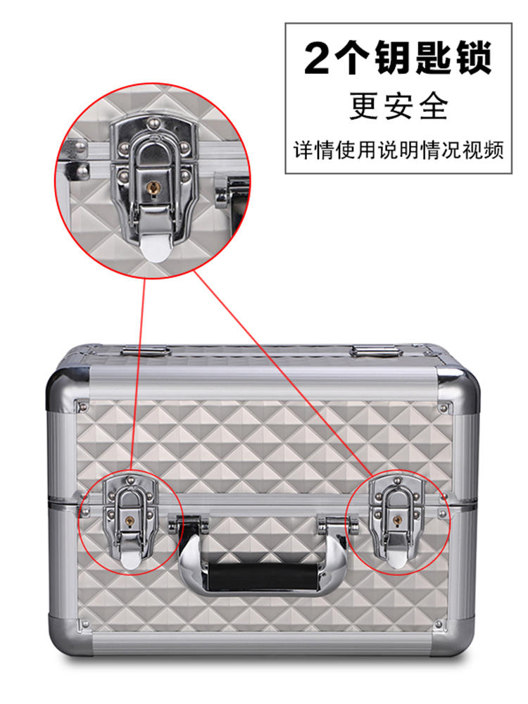 工业级多层双开工具箱隔板整理收纳盒家用五金电工手提箱多功能