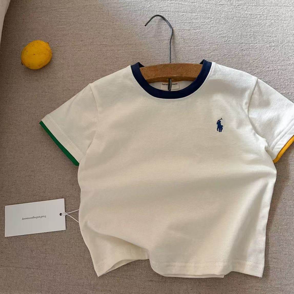 阳光儿童短袖T恤男2025夏季新款小童上衣透气宝宝拼色半袖T女薄款,淘宝优惠券,粉丝福利购,淘宝优惠卷