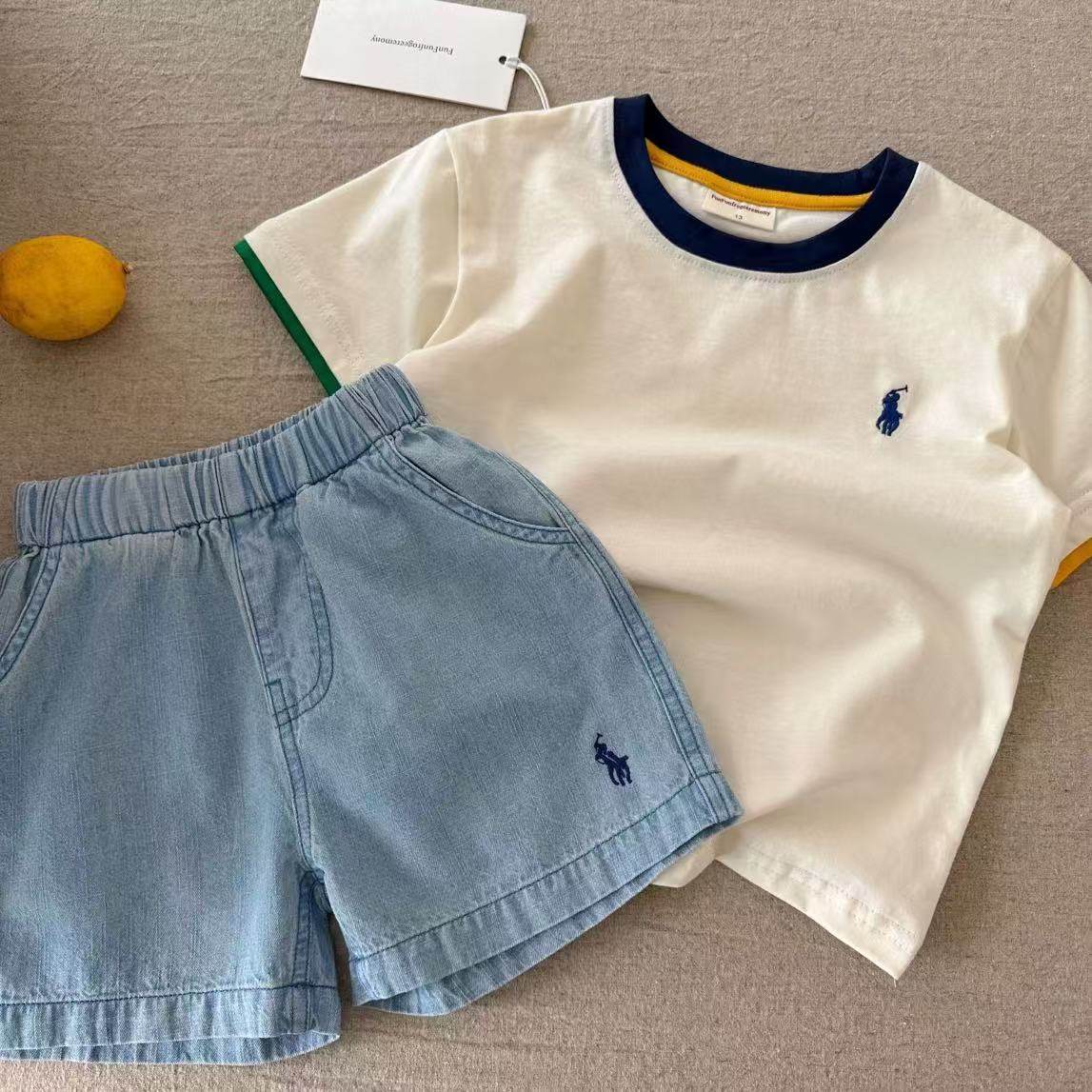 阳光儿童短袖T恤男2025夏季新款小童上衣透气宝宝拼色半袖T女薄款,淘宝优惠券,粉丝福利购,淘宝优惠卷