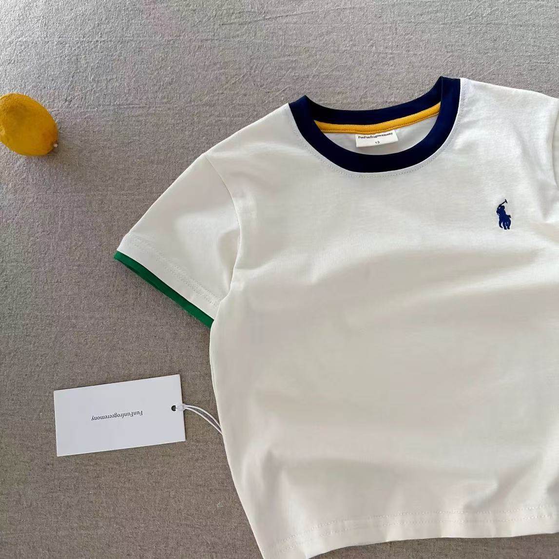 阳光儿童短袖T恤男2025夏季新款小童上衣透气宝宝拼色半袖T女薄款,淘宝优惠券,粉丝福利购,淘宝优惠卷