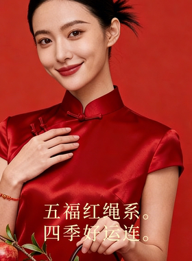 马年红玛瑙本命年女手链十二生肖太岁护身符编织红手绳礼物女