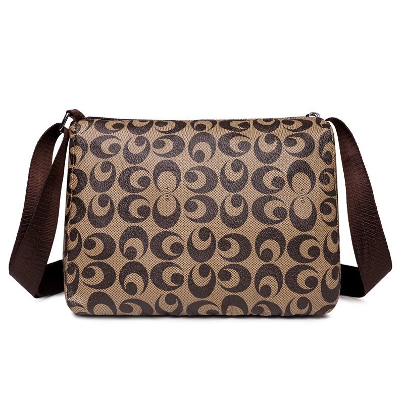 包包女百搭大容量多层斜挎包女2023新款中年妈妈包印花单肩包潮 - 图1