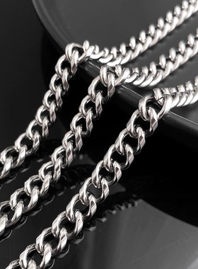 新款时尚古巴项链男不掉色潮流百搭链条高级感简约配饰锁骨链嘻哈