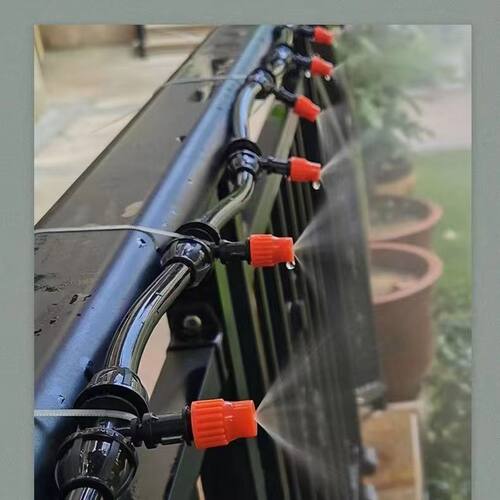 雾化喷头微雾喷雾器自动浇花器浇水喷淋工地除尘降温微喷灌溉系统 - 图2