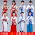 Trang phục trẻ em Hanfu Guoxue quần áo nam và nữ tiểu học trẻ em đệ tử cuốn sách trang phục ba nhân vật - Trang phục