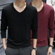 Men's long-sleeved T-shirts, trendy V-neck body Autumn Clothes