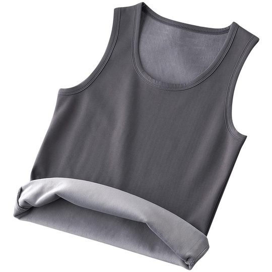 Warm vest for men in autumn and winter wear plus velvet and thicken