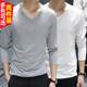 Men's long-sleeved T-shirts, trendy V-neck body Autumn Clothes