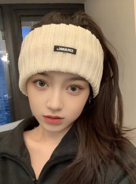 针织发带2026新款秋冬护额头抹额脑门防风头套女保暖月子保暖头巾