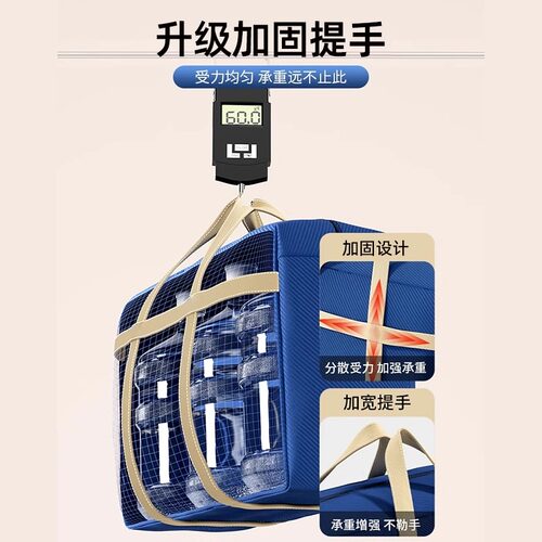 被子收纳袋大容量搬家打包袋专用编织行李袋棉被衣服衣物整理袋 - 图0