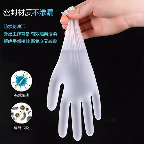 一次性手套1000只透明防水耐磨家用加厚TPE食品级厨房清洁餐饮用 - 图0
