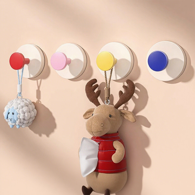 吸盘玄关多巴胺挂钩强力承重粘胶免打孔入户放钥匙神器帽子置物钩,淘宝优惠券,粉丝福利购,淘宝优惠卷