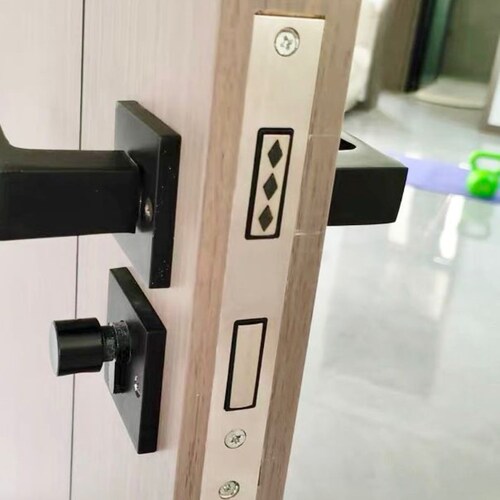58通用型不锈钢锁芯室内门锁家用房门卧室静音锁体木门锁具锁舌. - 图1