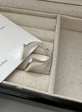 交错感个性戒指夏尼S925纯银韩版