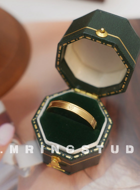 高保色百搭螺丝钉雾面戒指