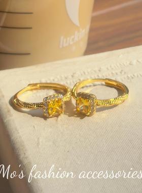 钛钢戒指小方糖高级感甜美风