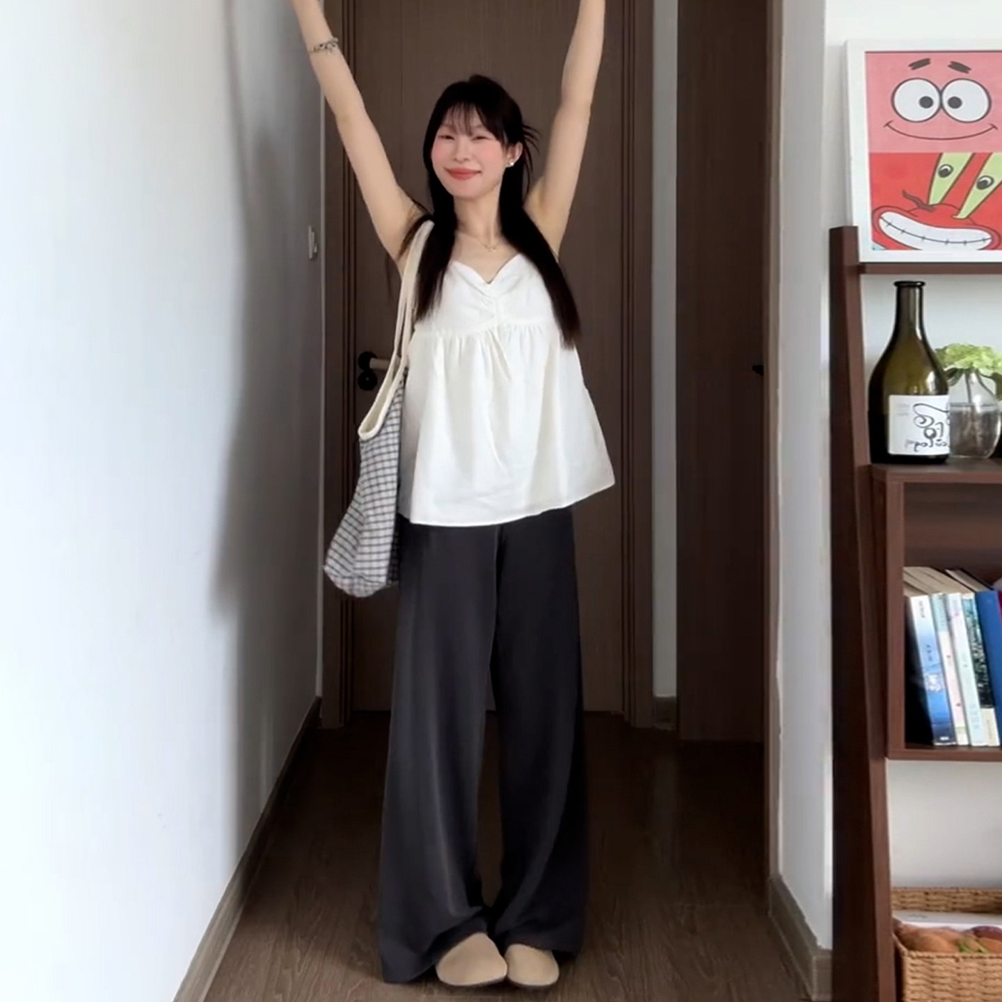 孕妇套装早秋长袖开衫+吊带上衣+长裤洋气春夏宽松休闲慵懒三件套,淘宝优惠券,粉丝福利购,淘宝优惠卷