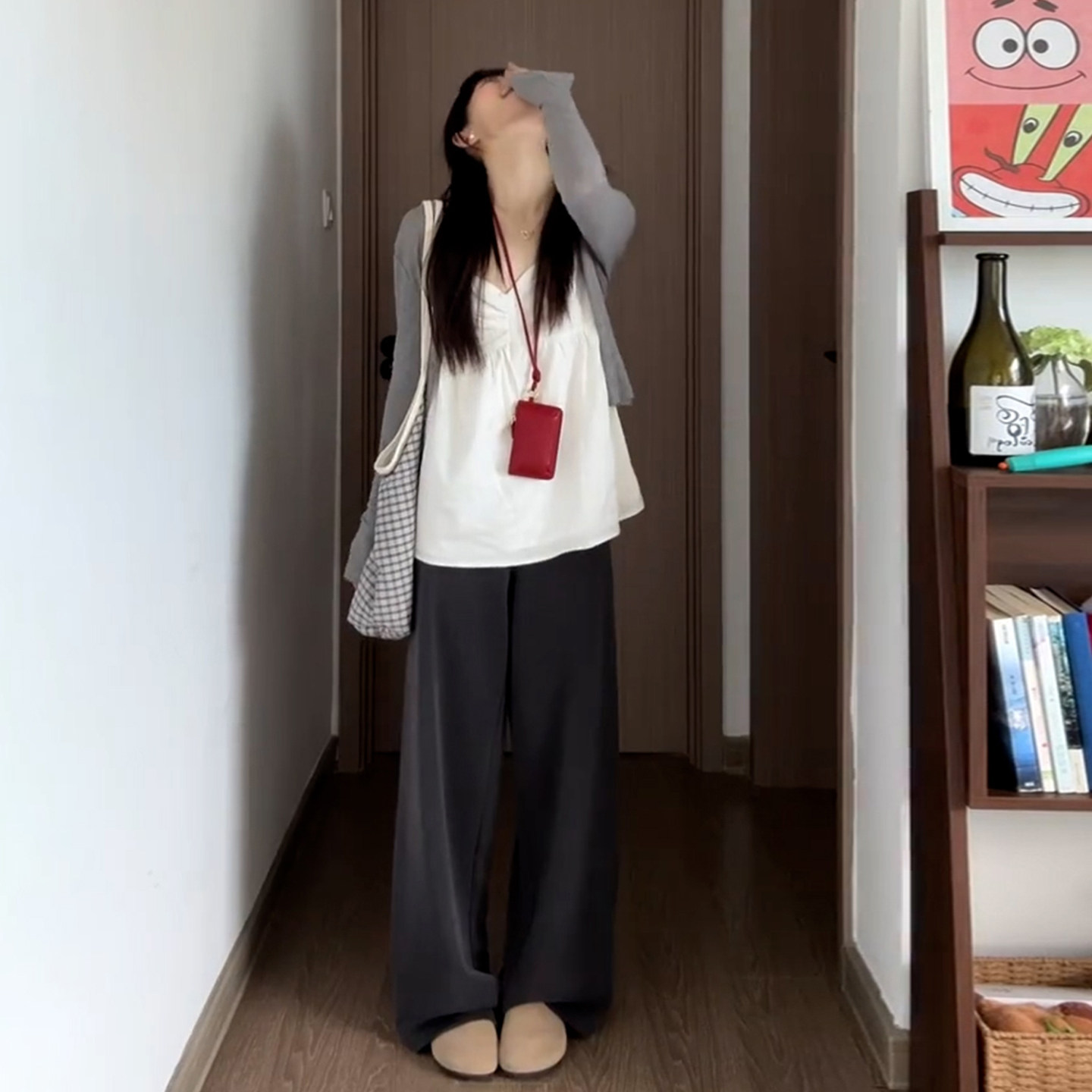 孕妇套装早秋长袖开衫+吊带上衣+长裤洋气春夏宽松休闲慵懒三件套,淘宝优惠券,粉丝福利购,淘宝优惠卷