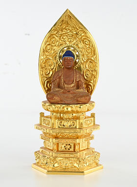 致福平安出口转内销佛像坐佛24K金箔精品摆件