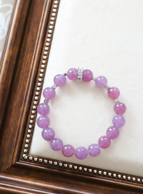 浅姑家粉紫祖母晶手链