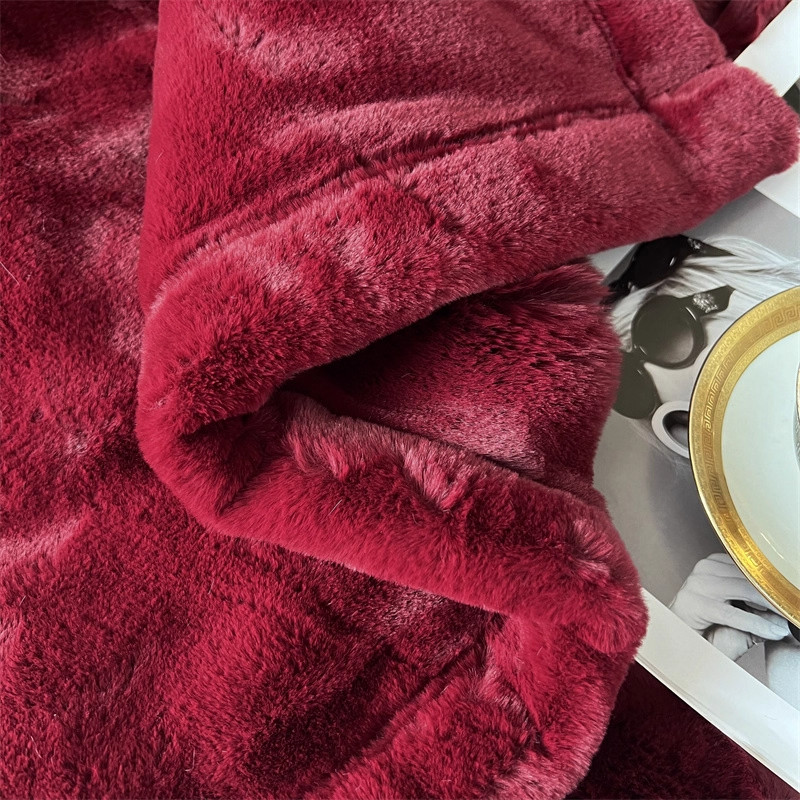 恒源祥彩羊结婚女方陪嫁仿兔绒保暖毛毯高档拉舍尔空调盖毯子11斤