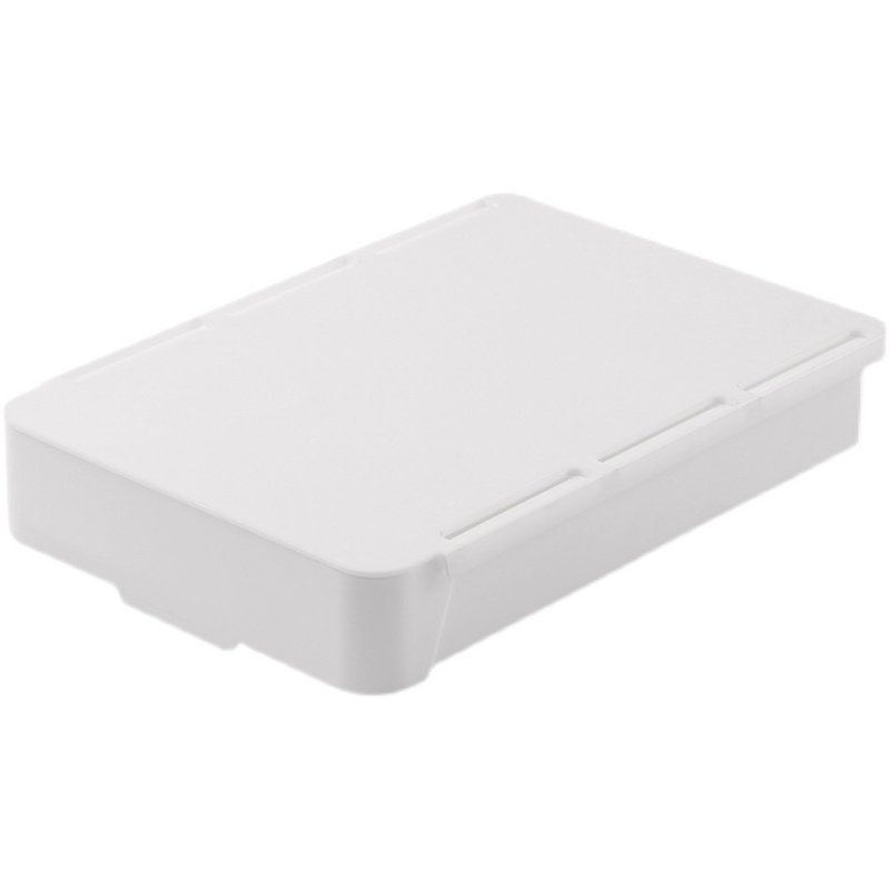 桌下隐形抽屉式壁挂收纳盒办公文具置物架整理架桌底隐藏文具盒架 - 图3