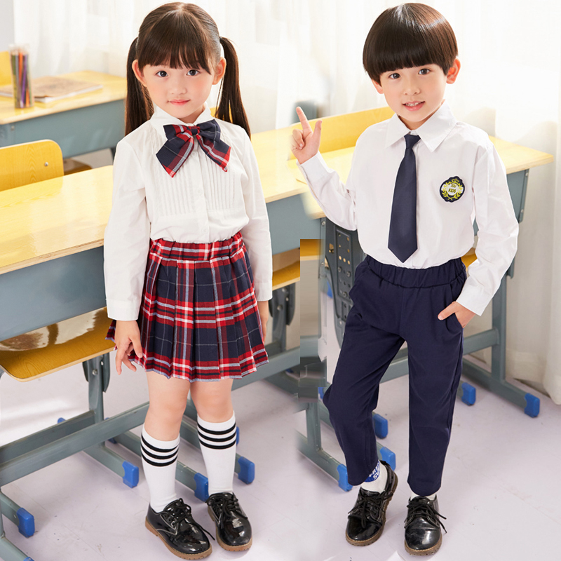 幼儿园校服套装春秋园服新款女童洋气演出服小学生英伦学院风班服