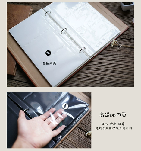 Наша история ретро -кожаная традиционная сумка -тип 5 -Inch альбом -плагин -IN Photo Almag Book Book Album