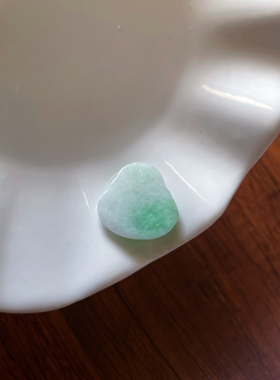 天然翡翠A货玉石白底飘绿小佛公锁骨链挂件吊坠大肚笑佛玉弥勒佛