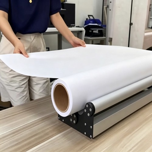 广告材料托架 放纸架拉布器裁切覆膜放卷架铝型材3滚轴拉物料轻松 - 图0