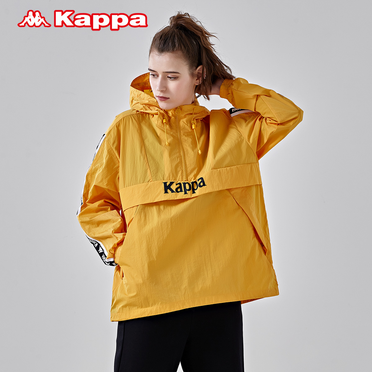 情侣男女防风衣休闲外套连帽开衫 K09W2FJ05D 新款 KAPPA 卡帕 2019 情侣男女防风衣休闲外套连帽开衫 K09W2FJ05D 新款 KAPPA 卡帕 2019