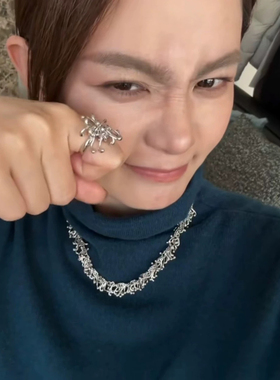 吴昕豆豆同款烟花火焰流苏项链女