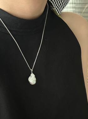 高品质巴洛克淡水珍珠长款项链女