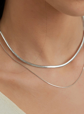 2025新款双层蛇骨链项链女