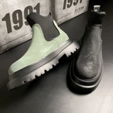 Martens, утепленные трендовые короткие сапоги в английском стиле на платформе, в британском стиле, легко надевать